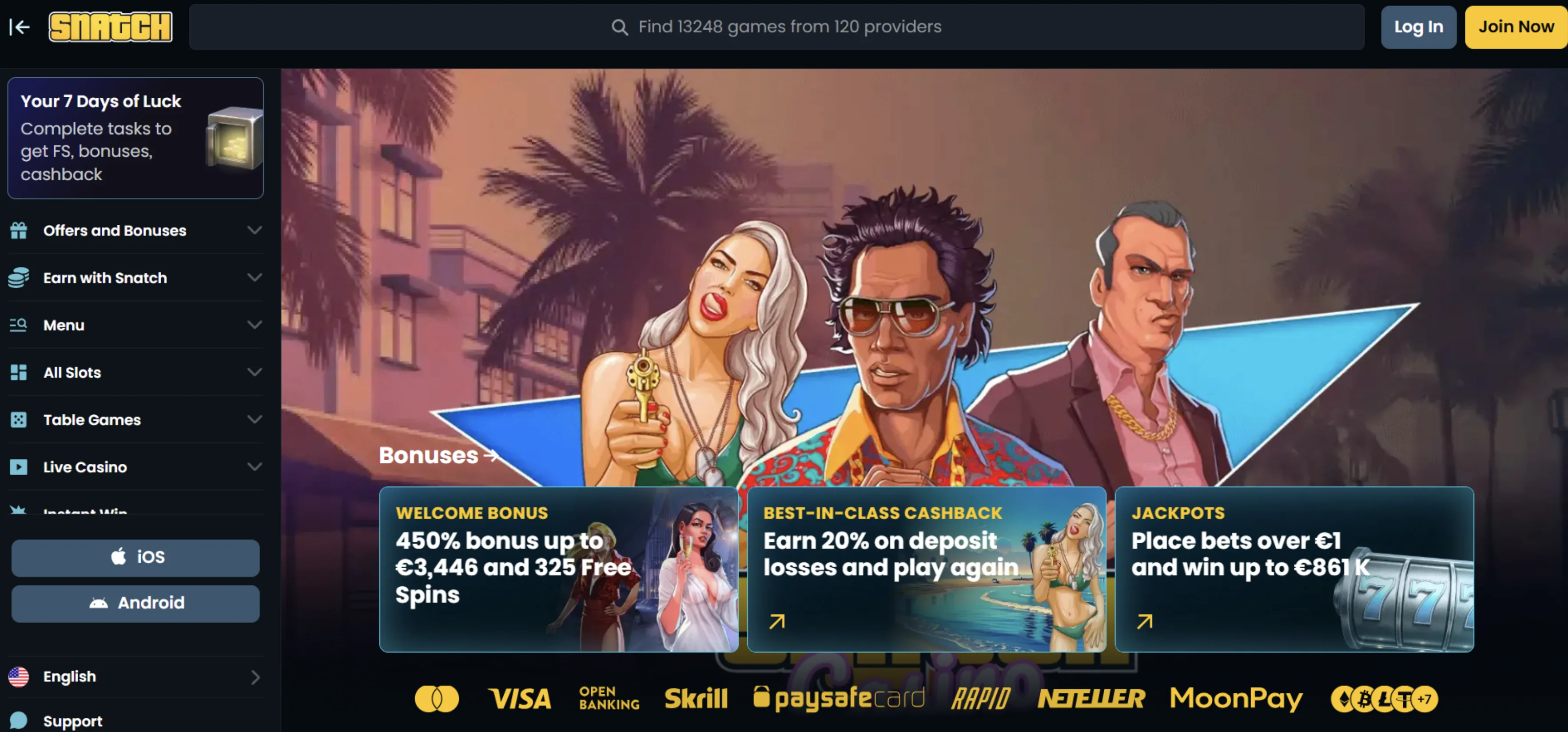 Snatch online casino Slovenija